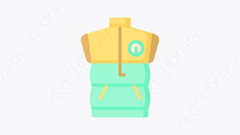 图片素材-050羽绒马甲 pufferMG卡通衣服元素图标