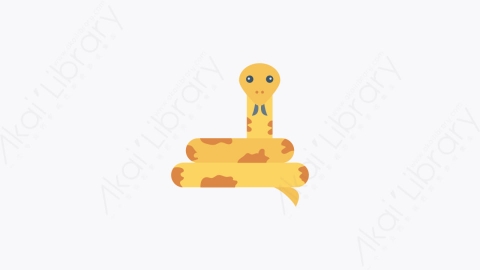 图片素材-050-蛇snake卡通扁平动物元素图标