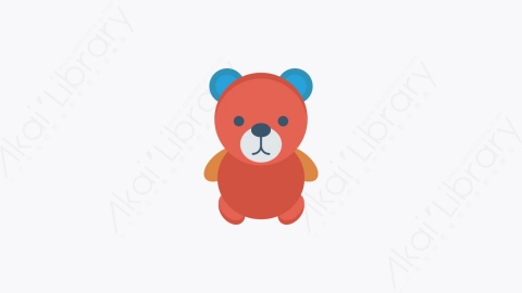 图片素材-052-泰迪熊teddy_bear卡通扁平动物元素图标