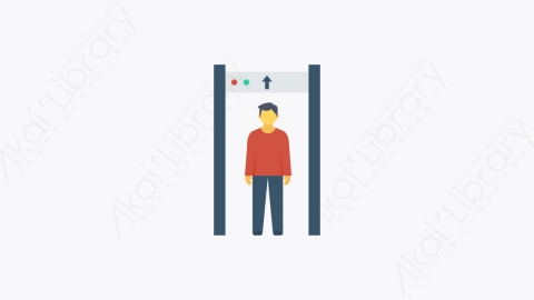 图片素材-054-安全门security_gate卡通扁平机场元素图标