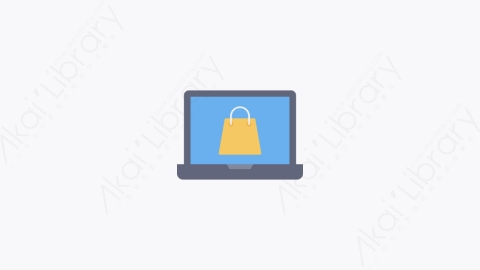 图片素材-055-电子商务ecommerce扁平卡通购物和电子商务元素图标