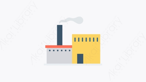 图片素材-055-工厂factory扁平卡通城市生活元素图标