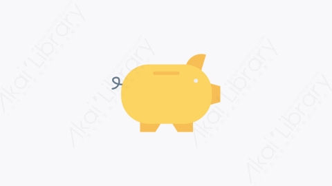 图片素材-0055-小猪piggy卡通扁平金融财务元素图标