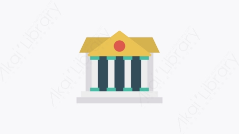 图片素材-056-银行bank卡通扁平城市建筑元素图标