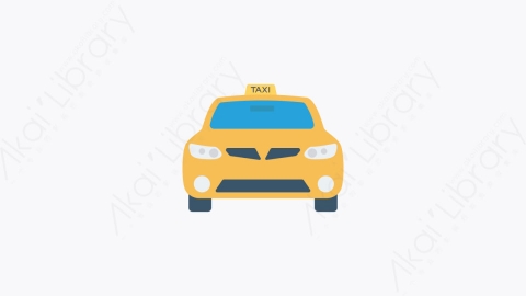 图片素材-057-出租车taxi卡通扁平机场元素图标