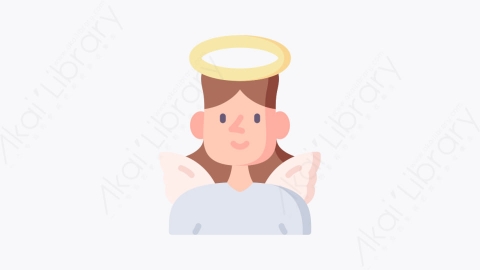 图片素材-058天使 angelMG卡通圣诞头像元素图标