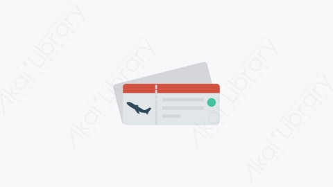 图片素材-059-车票tickets卡通扁平机场元素图标