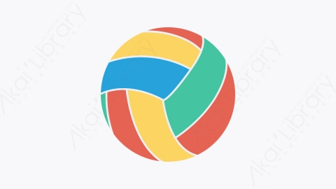 图片素材-059-排球volleyball卡通扁平婴儿儿童玩具元素图标