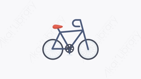 图片素材-060-自行车bike卡通扁平健康和健身元素图标
