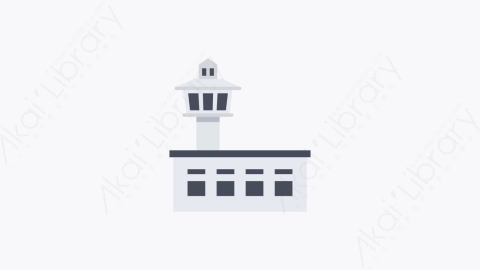 图片素材-060-塔tower卡通扁平机场元素图标