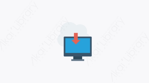 图片素材-065-下载download卡通扁平网络服务器托管元素图标