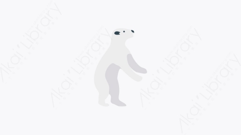 图片素材-0067-北极熊bear卡通扁平马戏团元素图标