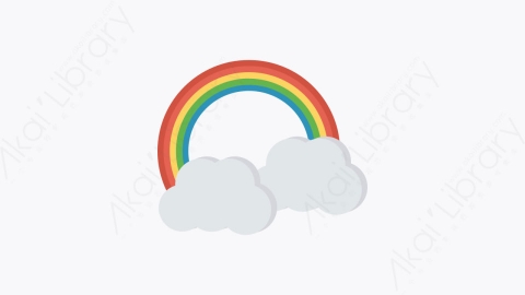 图片素材-067-彩虹rainbow卡通扁平自然生态元素图标