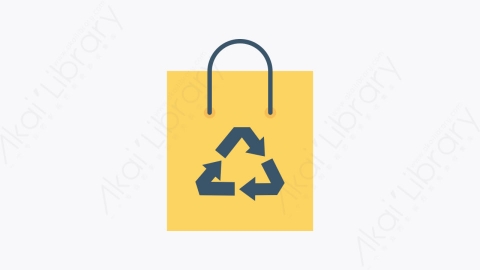 图片素材-070-回收塑料袋Recycled_Plastic_Bag卡通扁平自然生态元素图标