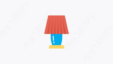 图片素材-070-台灯lamp卡通扁平家用设备和电器元素图标