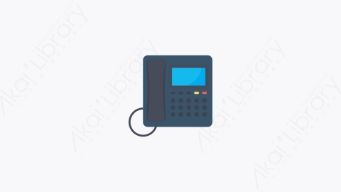 图片素材-071-电话telephone卡通扁平家用设备和电器元素图标