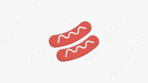 图片素材-0072-香肠sausage卡通扁平食物和饮料的元素图标