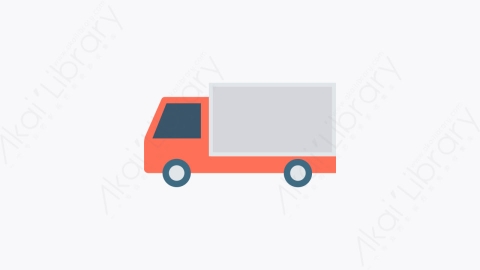 图片素材-076-送货车delivery_truck扁平卡通城市生活元素图标