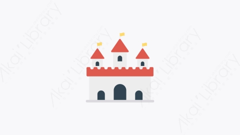 图片素材-0078-城堡castle卡通扁平马戏团元素图标