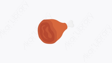 图片素材-0081-鸡腿chicken_leg卡通扁平食物和饮料的元素图标