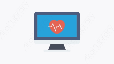 图片素材-084-心电图electrocardiogram卡通扁平健康和健身元素图标