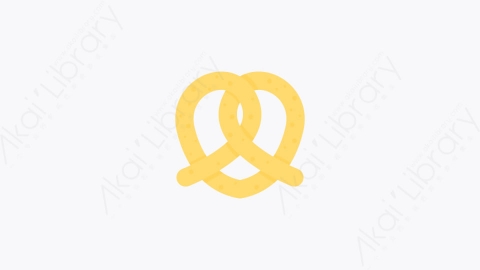 图片素材-0086-椒盐卷饼pretzel卡通扁平食物和饮料的元素图标