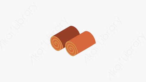 图片素材-0093-肉桂卷cinnamon_roll卡通扁平食物和饮料的元素图标