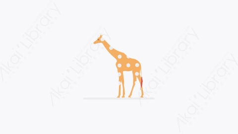 图片素材-0093-长颈鹿giraffe卡通扁平马戏团元素图标
