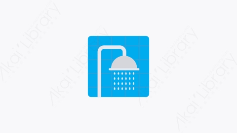 图片素材-094-淋浴shower卡通扁平家用设备和电器元素图标