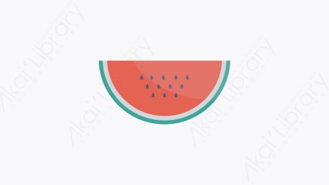 图片素材-097-西瓜watermelon卡通扁平健康和健身元素图标