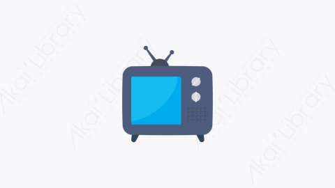 图片素材-099-电视television卡通扁平家用设备和电器元素图标