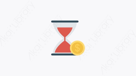 图片素材-0102-沙漏hourglass卡通扁平金融财务元素图标