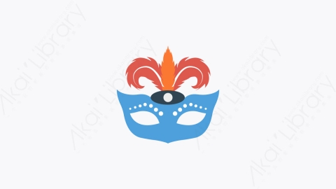 图片素材-0110-面罩carnival_mask卡通扁平马戏团元素图标