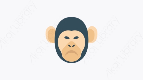 图片素材-0112-猴子monkey卡通扁平马戏团元素图标