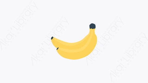 图片素材-0123-香蕉banana卡通扁平食物和饮料的元素图标