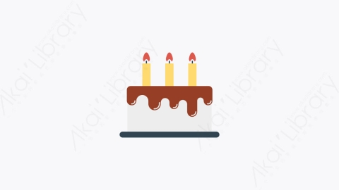 图片素材-0129-生日蛋糕birthday_cake卡通扁平食物和饮料的元素图标