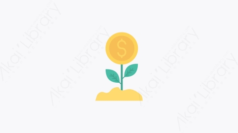 图片素材-0130-利润profit卡通扁平金融财务元素图标