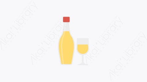 图片素材-0132-白葡萄酒white_wine卡通扁平食物和饮料的元素图标