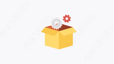图片素材-0136-箱子box卡通扁平数字营销元素图标