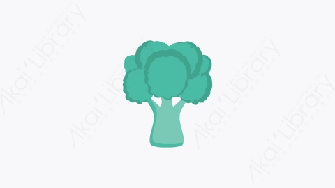 图片素材-0137-西兰花broccoli卡通扁平食物和饮料的元素图标
