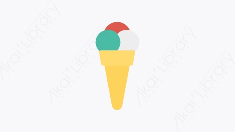 图片素材-0162-冰淇淋ice_cream卡通扁平食物和饮料的元素图标