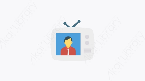 图片素材-0165-电视television卡通扁平数字营销元素图标