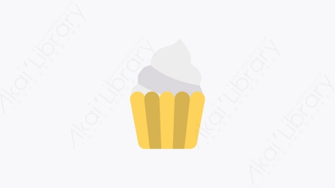 图片素材-0169-纸杯蛋糕cupcake卡通扁平食物和饮料的元素图标