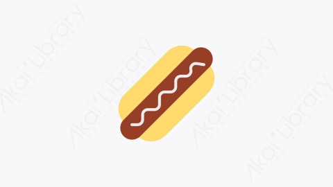 图片素材-0194-热狗hot_dog卡通扁平食物和饮料的元素图标