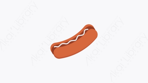图片素材-0195-热狗hot_dog卡通扁平食物和饮料的元素图标