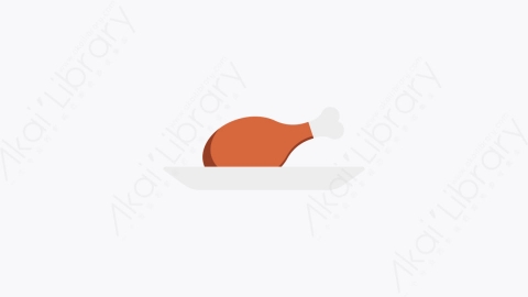 图片素材-0208-鸡腿chicken_leg卡通扁平食物和饮料的元素图标