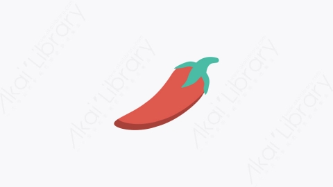 图片素材-0239-红辣椒red_chili_pepper卡通扁平食物和饮料的元素图标