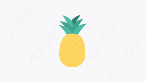 图片素材-0242-菠萝pineapple卡通扁平食物和饮料的元素图标