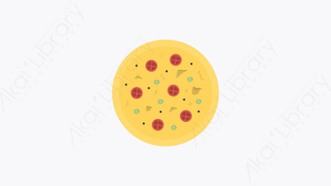 图片素材-0244-披萨pizza卡通扁平食物和饮料的元素图标