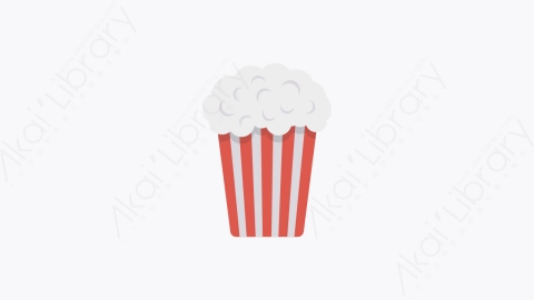 图片素材-0247-爆米花popcorn卡通扁平食物和饮料的元素图标